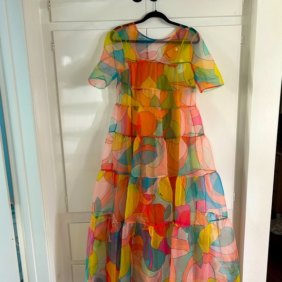 STAUD Dresses & Skirts - NWT Staud Hyacinth dress, size M, Citrus Kaleidoscope,